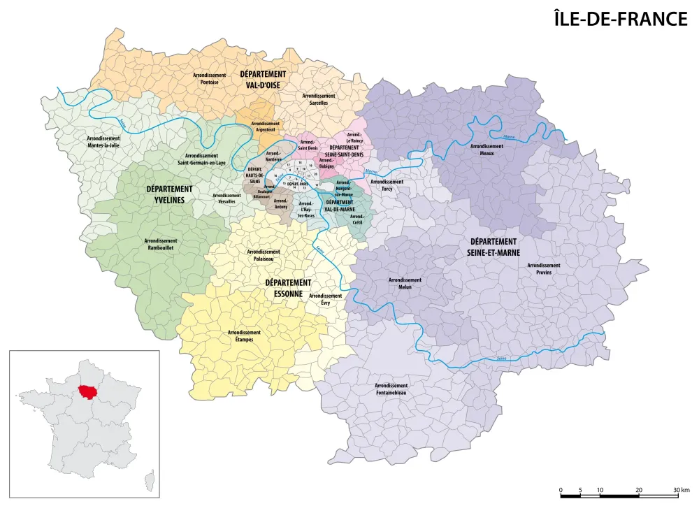 carte ile de france